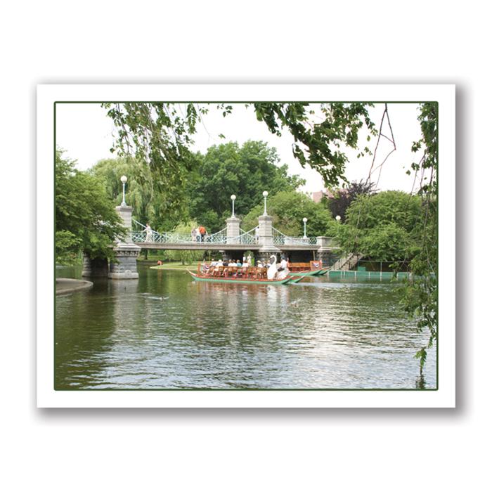 Photo Greeting Card Of The Swan Boats by Kurt Neumann